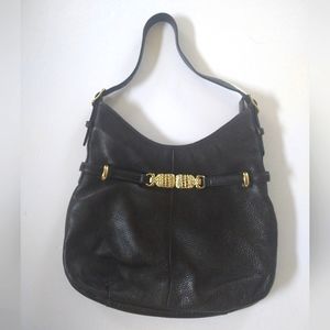 Talbots Soft Pebble Leather Hobo Tote Handbag